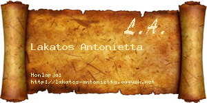Lakatos Antonietta névjegykártya